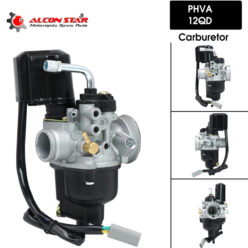 Alconstar 12MM PHVA PHVN Carburetor with E-Choke fit to Carburettor  PHVA 12MM PHVN Piaggio Zip Base SSL 25 50