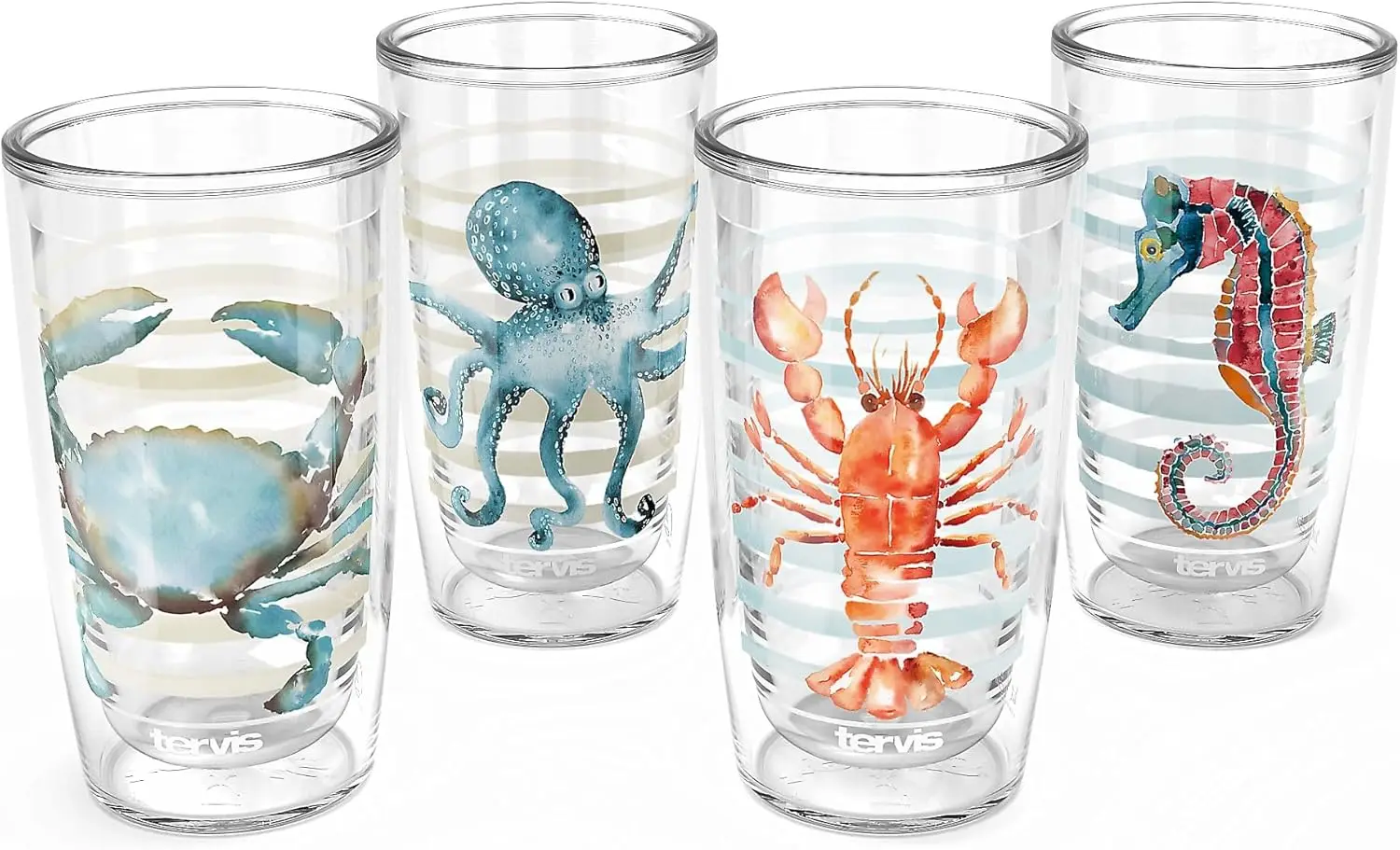 

Набор термокружек с двойными стенками, 16 унций, сохраняют температуру напитков, 4 штуки, разные цвета