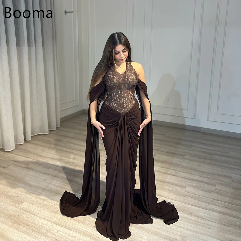 

Booma Elegant Mermaid Off The Shoulder Pleat Lace Dresses Formal Party Gowns for Women Simple Prom Gown Customize 2025