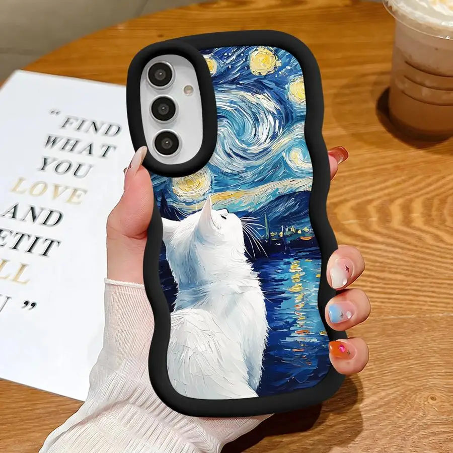 حافظة لهاتف سامسونج جالاكسي A36 A33 A35 A13 A14 A11 A12 A15 A21s A26 A34 A16 فان جوخ آرت