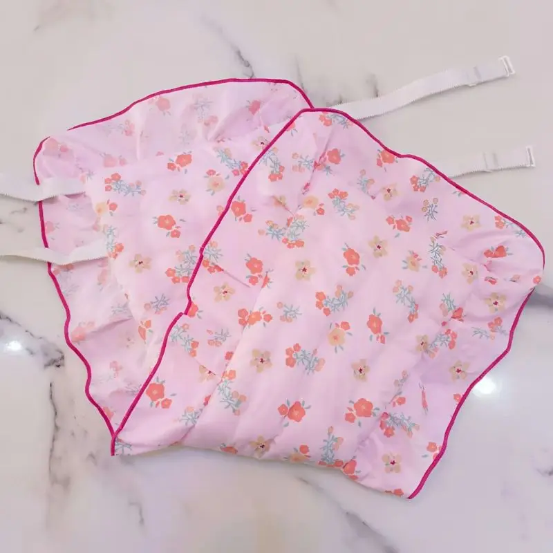 Couple's Ruffled Floral Underwear Adjustable Waistband Filled Silk Cotton Briefs Silky Touch Comfortable Soft Sissy Panties