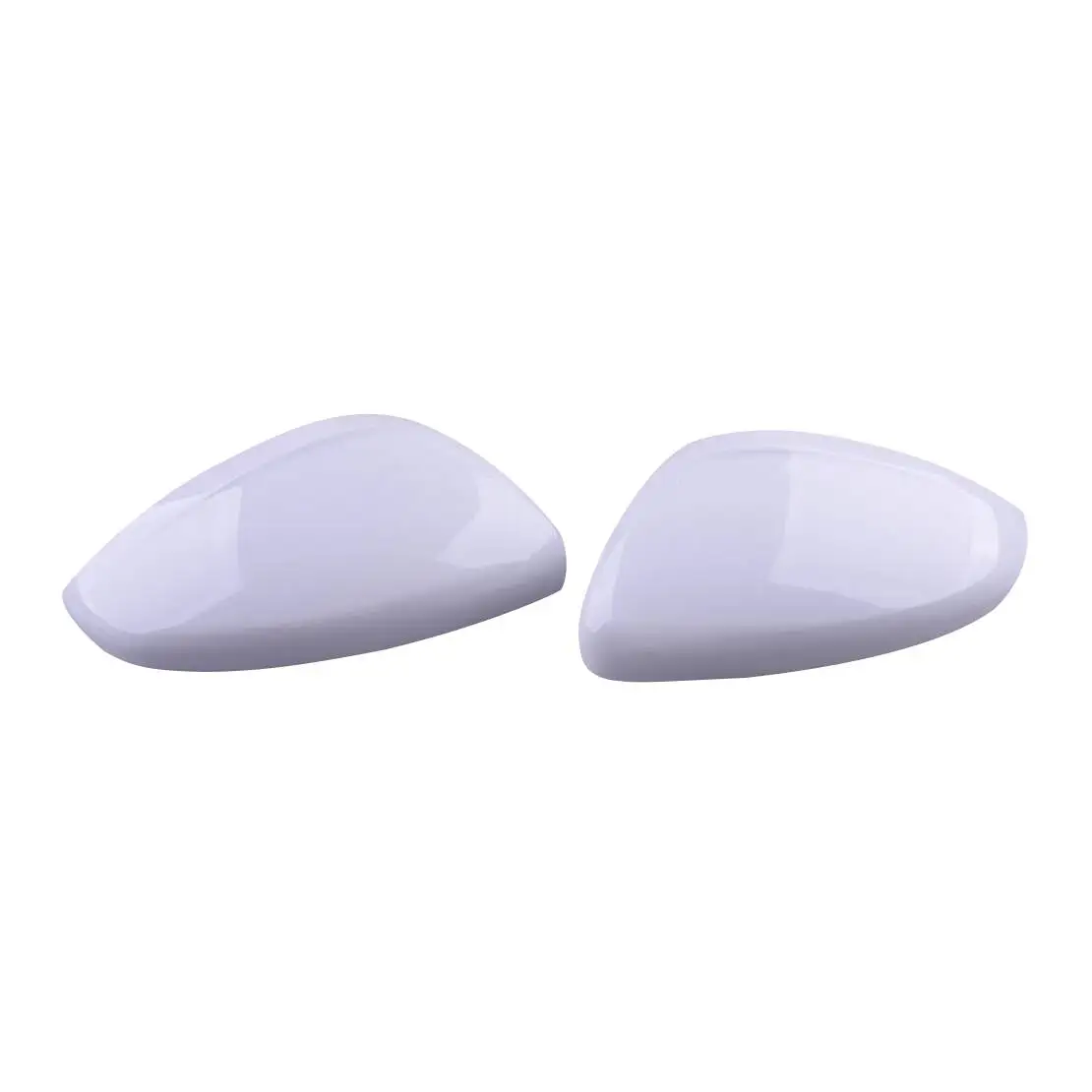 1 Pair Left & Right Rearview Side Mirror Cover Cap Trim Clip-On White ABS Fit for Citroen C3 Peugeot 208 2008 2016 2017 2018