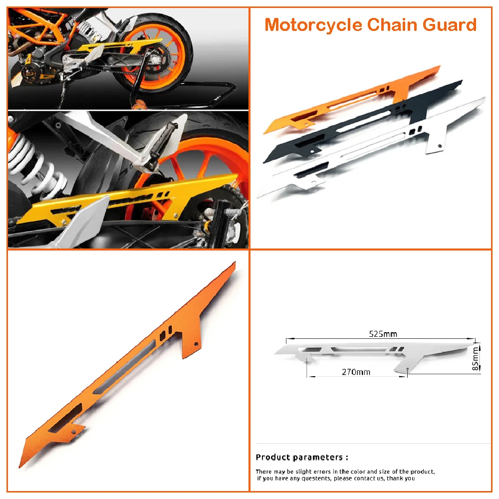 Fits for KTM 390 DUKE 250 200 125 ABS RC390 RC250 RC200 RC125 2011-2020 Motorcycle Rear Chain Cover Trim Panel Protective Guard