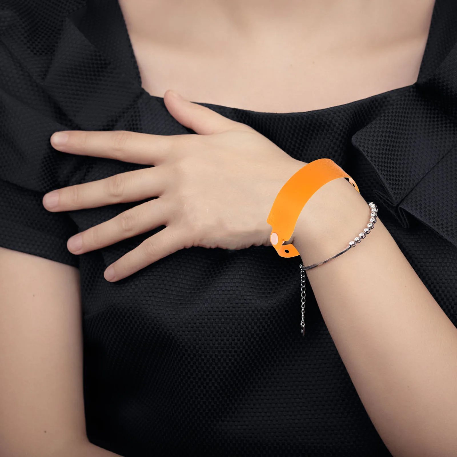 Pulsera Pulsera Pulseras para Eventos Pulseras de identificación Identificación de escritura a mano Pvc Blanco Suave Niño