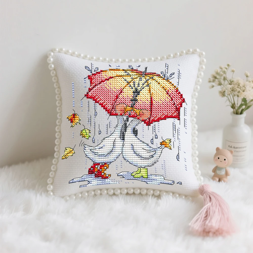 News Handmade Cross Stitch Pin Cushion, Craft Gift, Cross Stitch Kit, Embroidery Kit, Easy To Follow - Umbrella