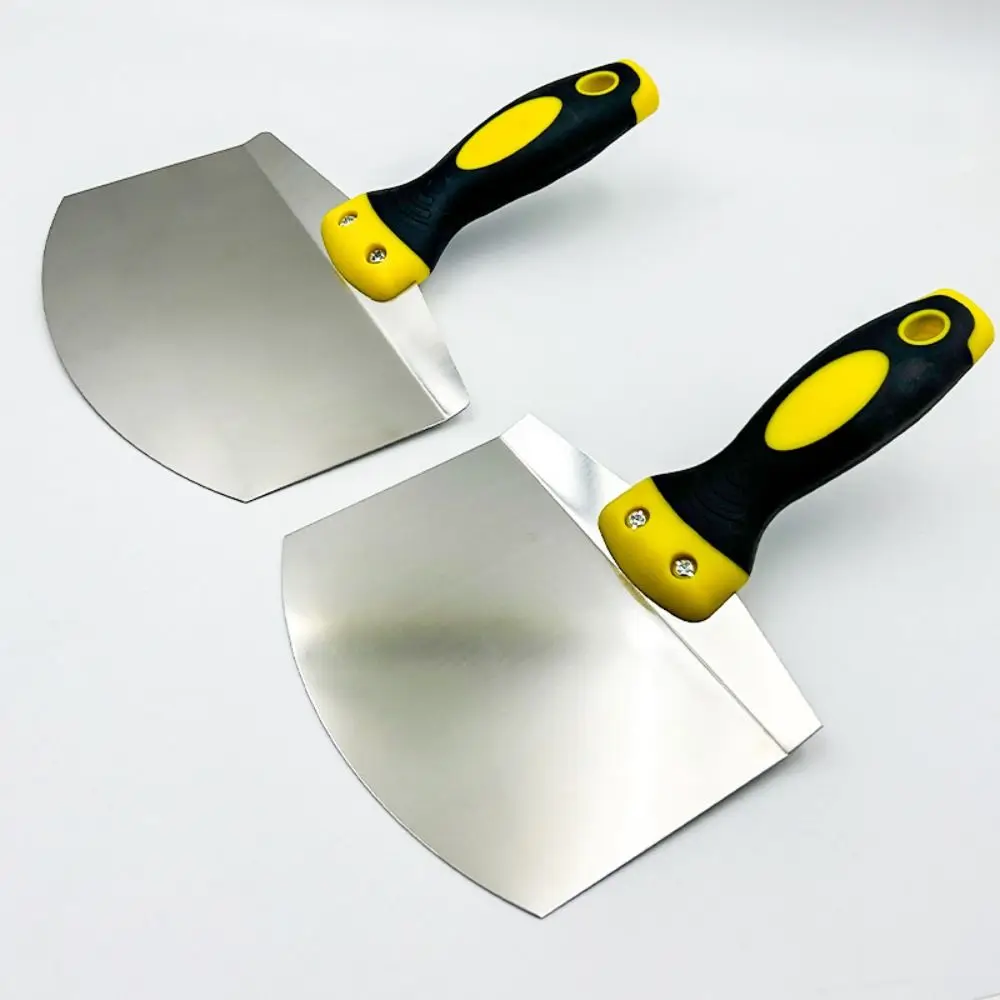 

Painters Tool Stainless Steel Ash Shovel Arc Corrosion-resistant Plaster Trowel Durable Paint Feed Filling Scraper Wall Paint