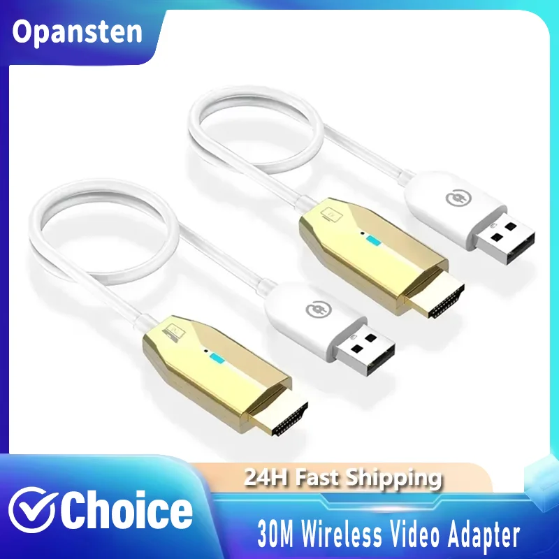 

30M Metal Version Wireless Transmission Video Transmitter Receiver HDMI Extender Display Adapter Mirror for Camera PC To TV