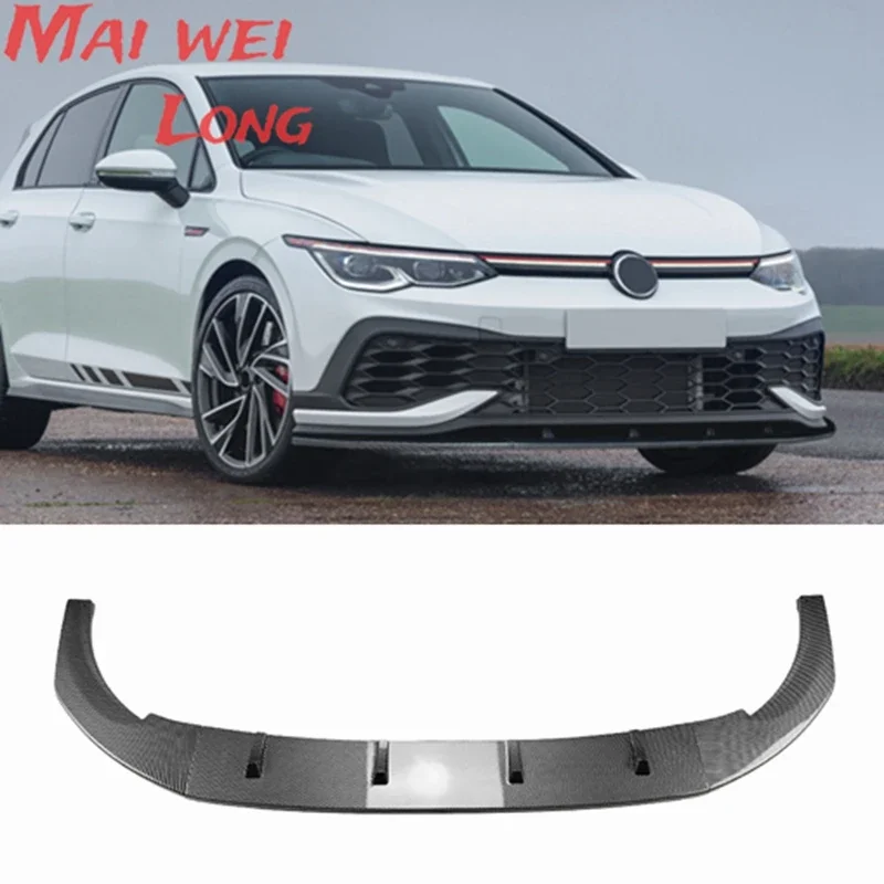 For VolksWagen Golf MK8 Golf 8 GTI GTD GTE R-Line 2020 2021 2022 2023 Maxton Style Front Bumper Lip Spoiler Splitter Chin Trims
