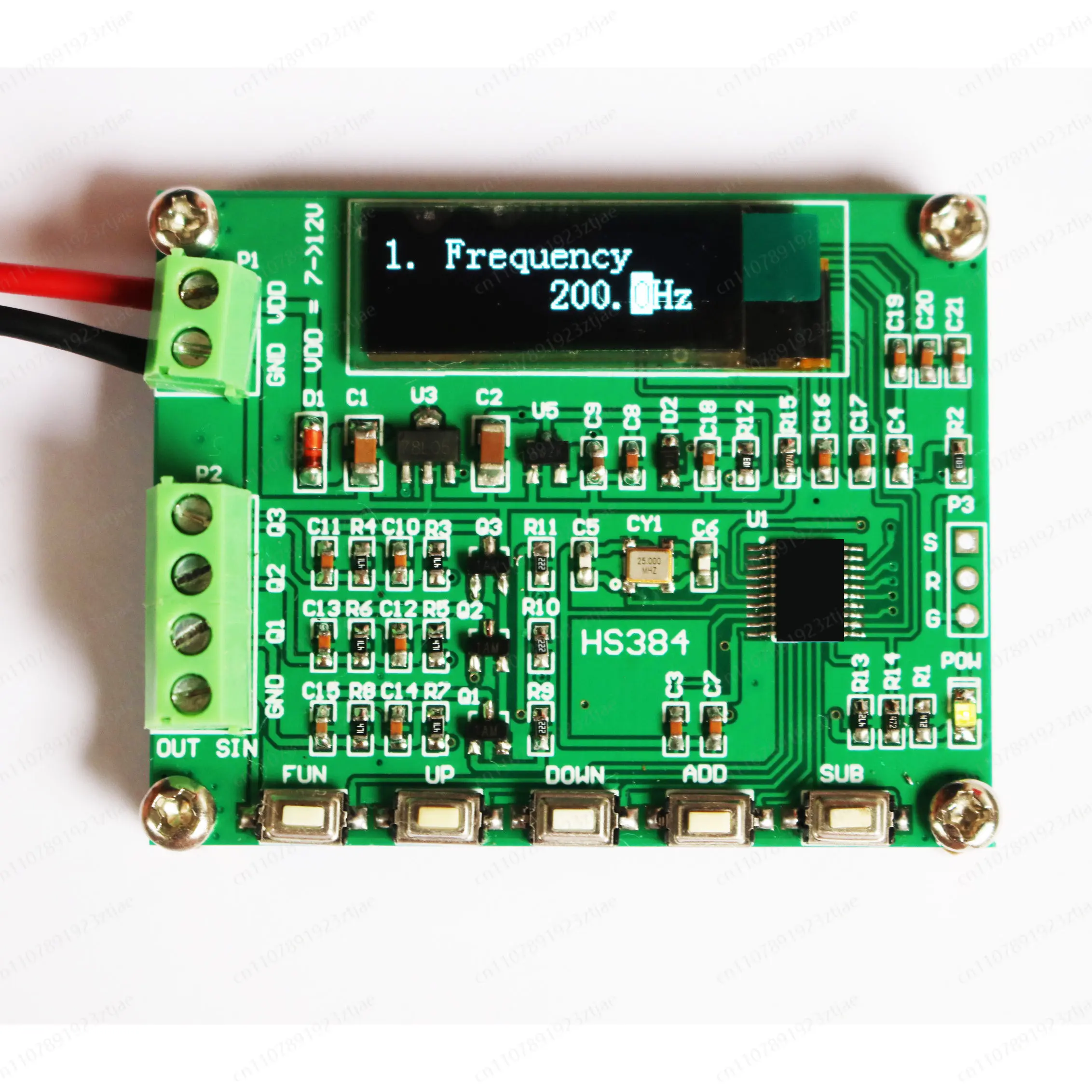New 1Hz~ 5KHz three-phase sine wave signal generator instrument, resolution 1 degree