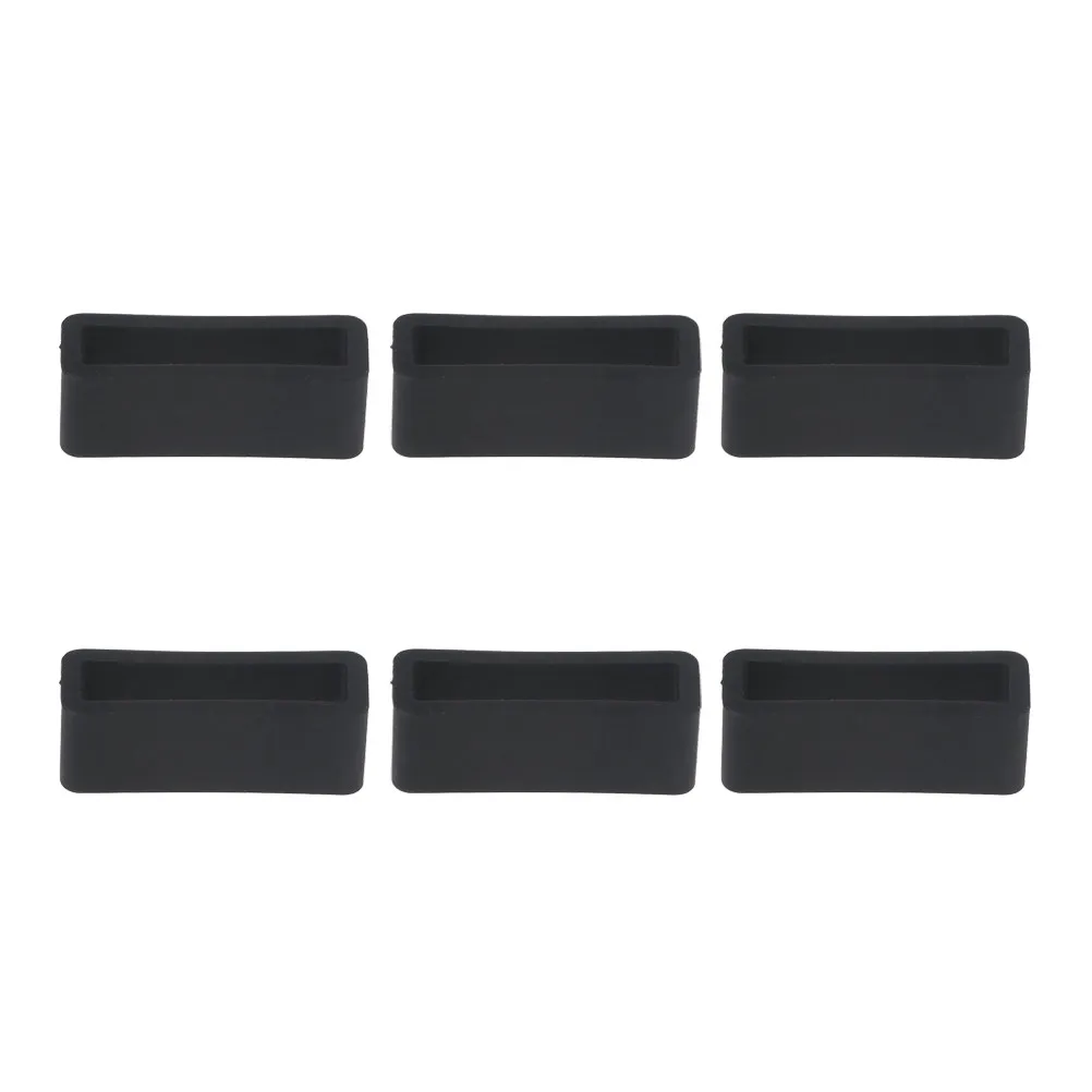 10Pcs Black Silicone Watch Band Loops 20Mm Replacement Strap Retainers for Wristwatches Premium Flexible Rubber Band Rings