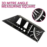 3D Mitre 45 90 Degree Angle Ruler Angle Measuring Square Aluminum Alloy Punctuation Marking Gauge Framing Protractor Woodworking