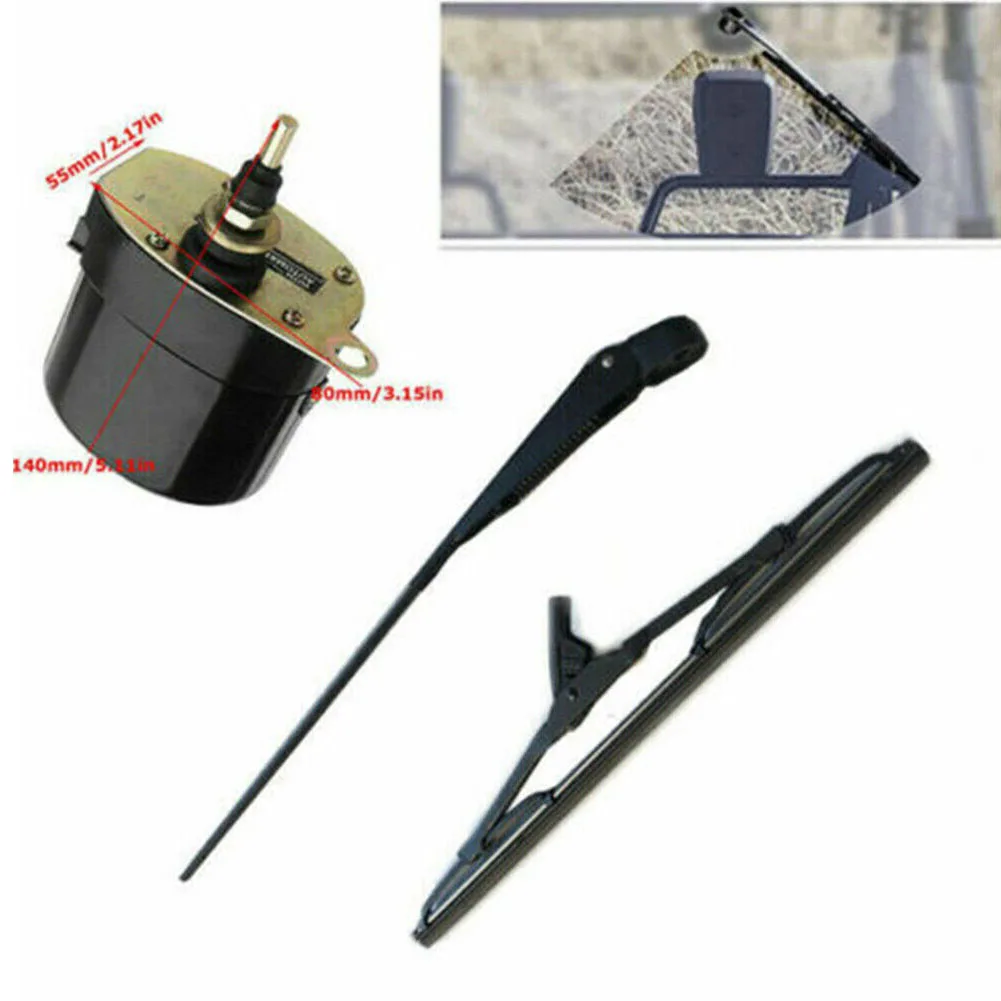 Electric Windshield Wiper Motor Kit 12V Windshield Wiper Motor With Blades For Fishing Boats And RVs 01287358 / 7731000001