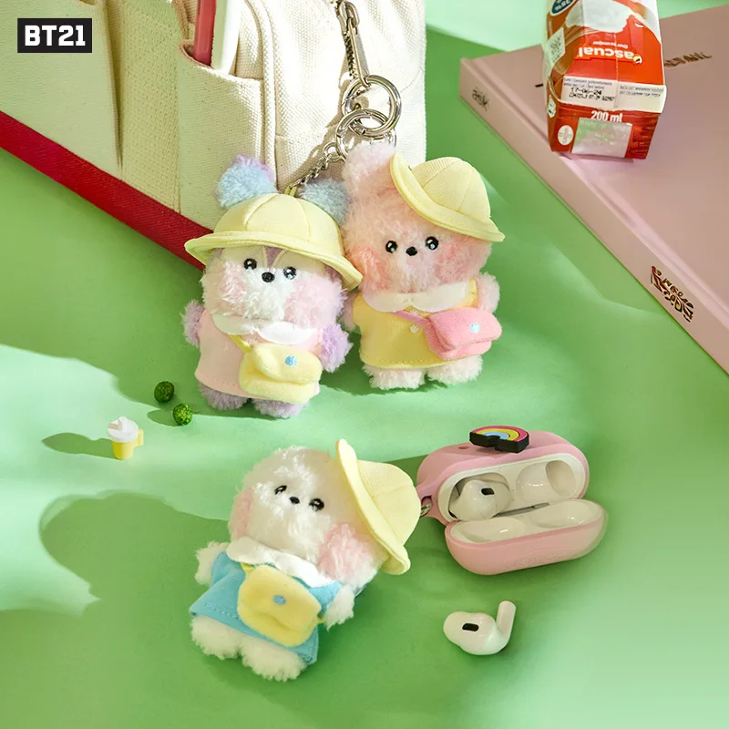 

Minini BT21ed Spring Outing Series Shooky Plush Doll Keychain Chimmy Cute Cartoon Girl Bag Pendant Decoration Collection Gift