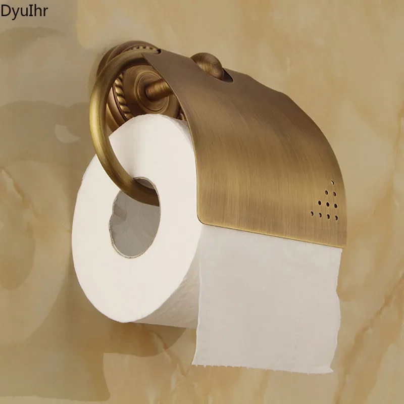 

1 шт., латунный держатель для бумажных полотенец в стиле ретро, антикварный лоток для протирания рук, лоток для туалетной бумаги в европейском стиле, рулон бумаги