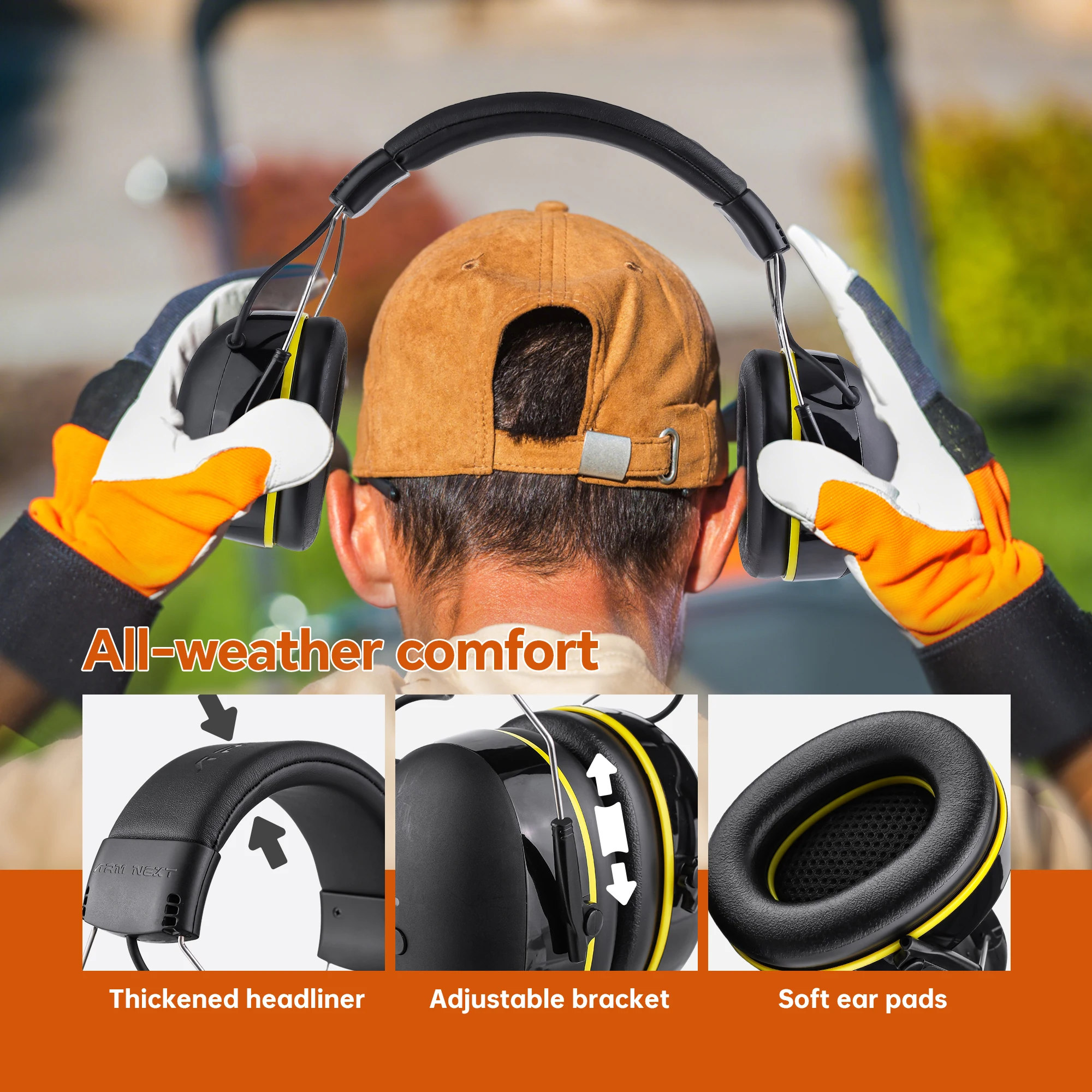 Bluetooth 기술이 적용된 귀마개 연결 청력 보호 장치 28dB NRR 건설 작업장 예초용 귀 보호 장치