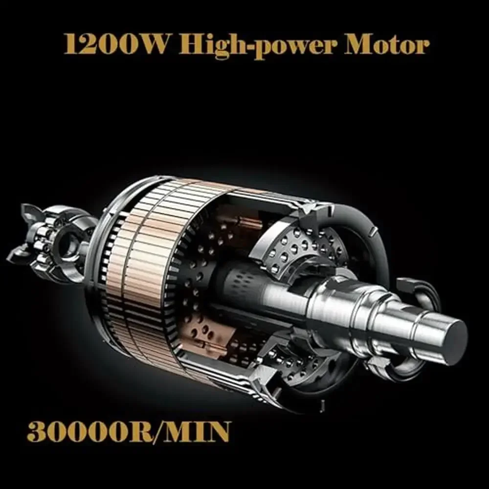 Professional 110V Flex Shaft Rotary Tool High-Powered 30000RPM Grinder with Stepless Speed Control Ideal Cutting Drilling