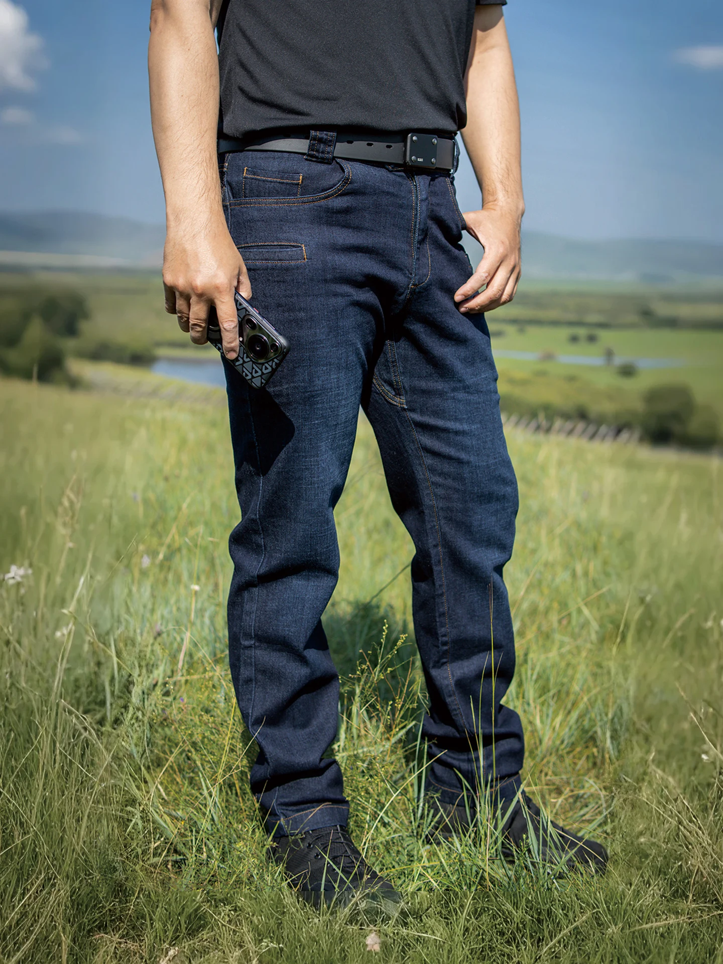 

Helikon GTJ Outdoor Commuting Elastic Waist Jeans Multiple kets Long Pants Men Casual Trousers Comfortable Breathable
