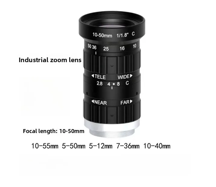 Industrial camera zoom lens C interface manual zoom focal length 5-50mm7-36mm10-50mm10-55mm