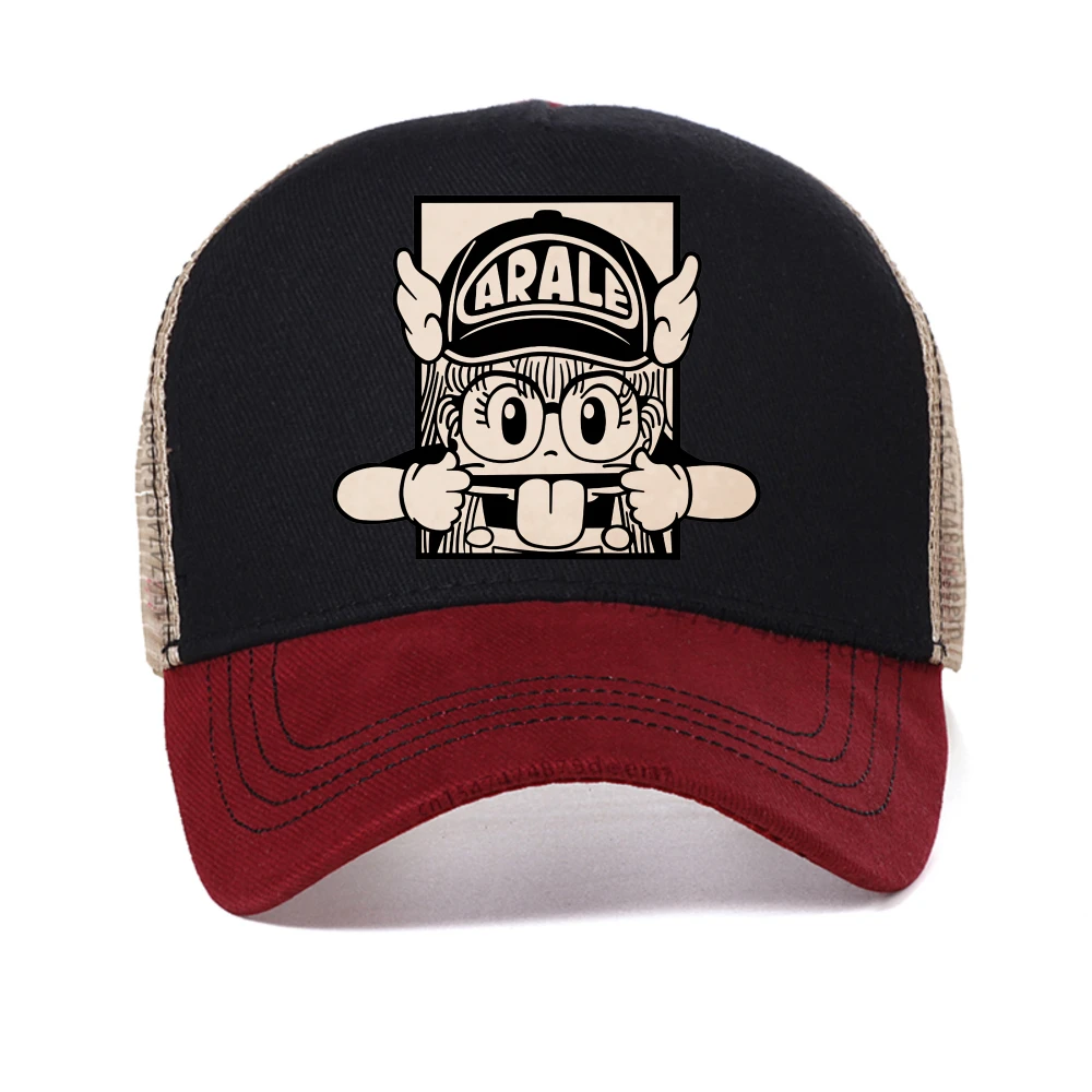 

ARALE Dr Slump Man and Woman's Baseball Caps Adjustable mesh trucker hat Casual Cotton Sun Hats Unisex Dad Hats casquette