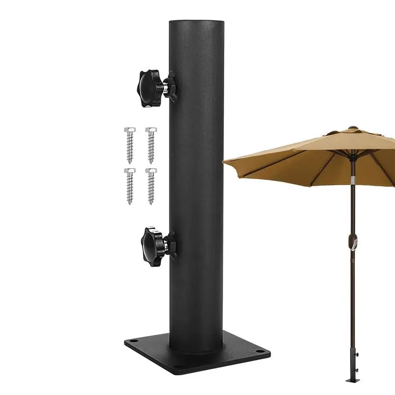 

Patio Umbrella Base Adjustable Patio Umbrella Stand Outdoor Black Umbrella Stand Portable Parasol Base With Handles For Beach