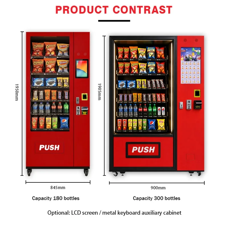 High Sales Drink Snack Vending Device, Custom Elevator Dispensing Equipment with Banknote, Coin and Card Payment Options