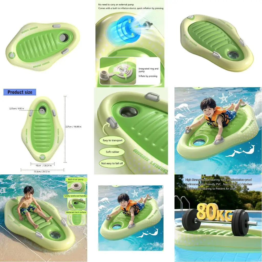 Kids Water Play Mat Quick Deflate Design Foldable Floating Device For Travel L8RB