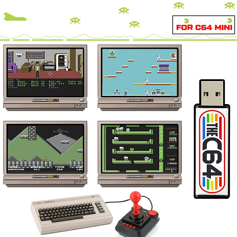 Video Games Console Plug And Play C64Mini Console Usb Dongle Total 5370 Games Contains Most Complete Collection Of Game