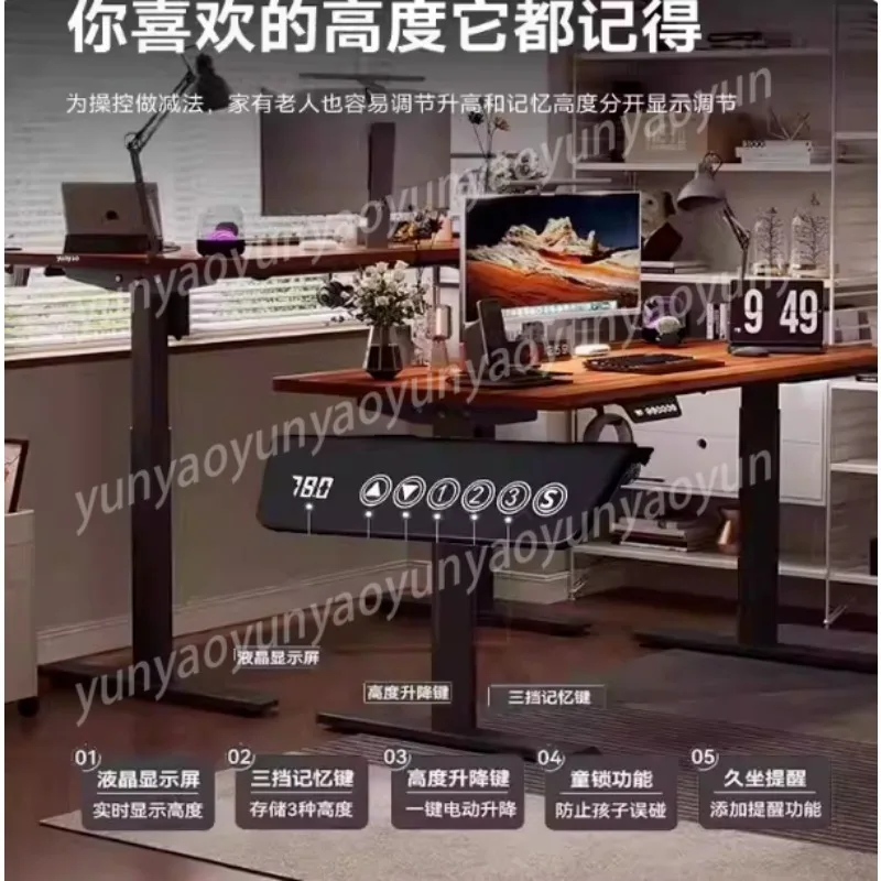Dual Motor Electric Adjustable Desk Legs Stable Standing Desk Frame Office Height Lift Table Support