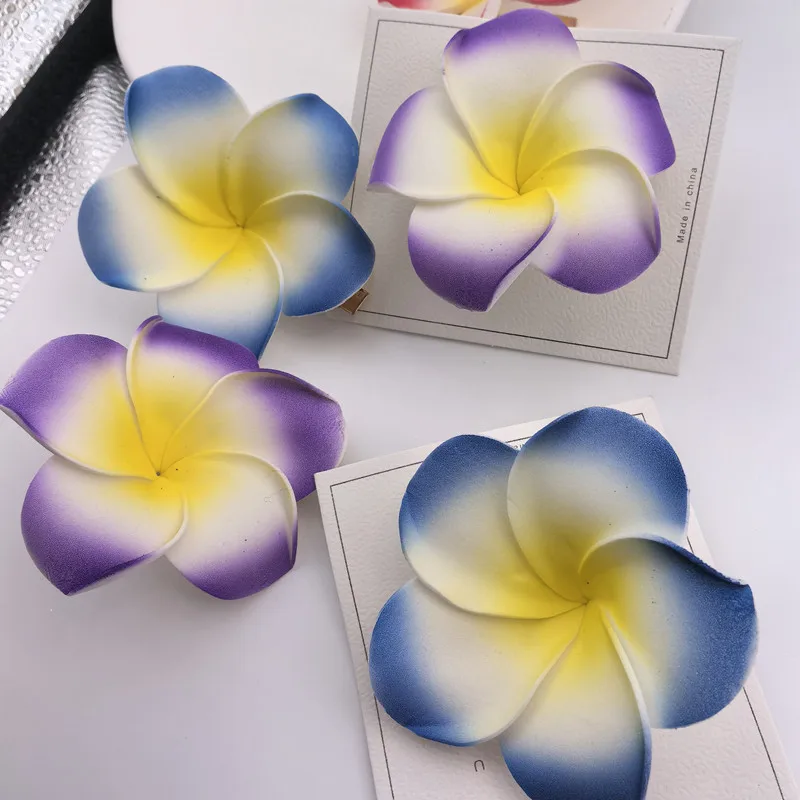 2 قطعة مشبك شعر الكركديه الاصطناعي إيفا رغوة عطلة الشاطئ زهرة ملحق شاطئ البحر اطلاق النار الدعامة