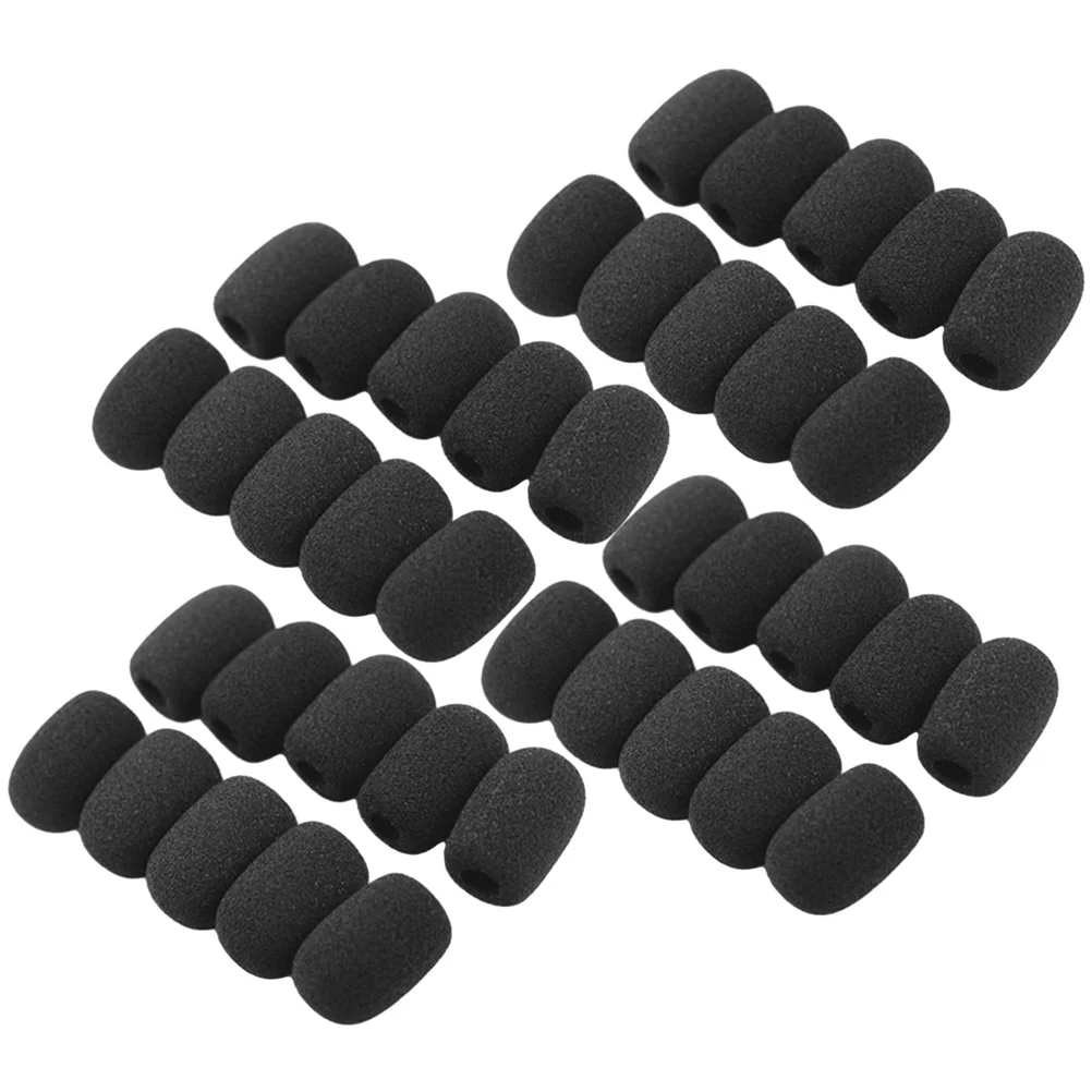 

20PCS Amplifier Sponge Cover Microphone Windscreen Universal Lapel Mic Protectors Mic Accessories Easy Install