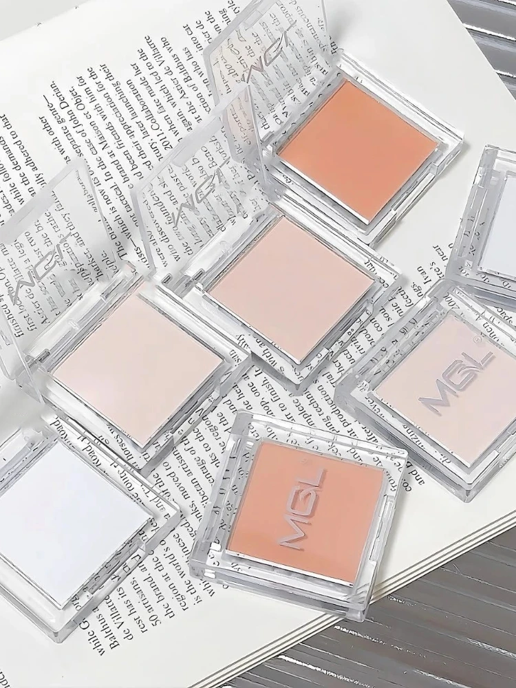 Matte Highlighter-Puder-Lidschatten-Palette, weiß, langanhaltend, natürlich, 3D-aufhellende Augen-Make-up-Palette, zum Aufhellen des Gesichts, Hochglanz