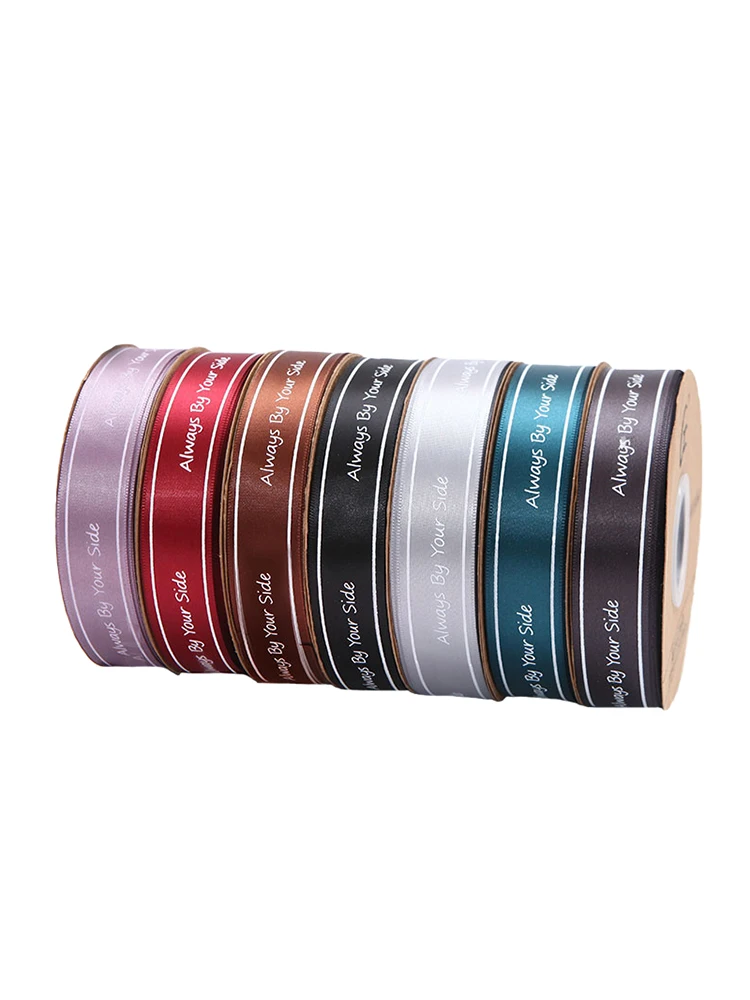 Satin Ribbon for Wedding Decoration, Gift Wrap, Always By Your Side, 45 Yard