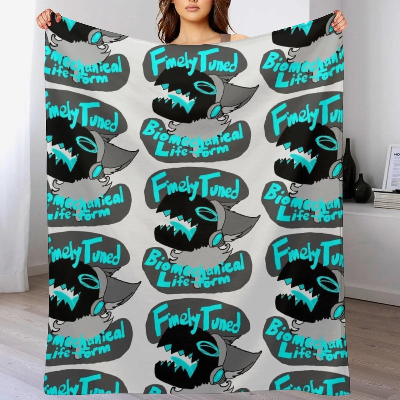 Finely Tuned Biomechanical Lifeform - Protogen Throw Blanket Decorative Soft Throw Blanket for Couch Sofa