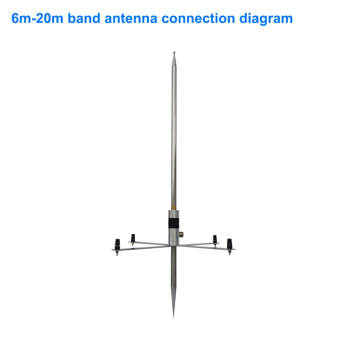 GPTWO-PRO Shortwave Portable Antenna  GP Antenna HAM Radio Shortwave Antenna 7-54MHz 6-20m/40m Band Vertical Polarization