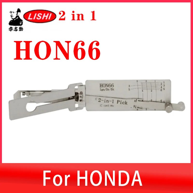 Original HON66 Lishi 2-in-1 Pick/Decoder für Honda LISHI Schlossöffnungswerkzeug für Schlosser
