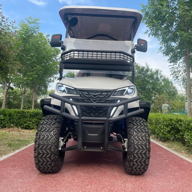 Electric Golf Cart Hotel Scenic Car Sales Department Reception Golf Cart Sound Bar Three-Point Seat Belt Custom LED Light Strips