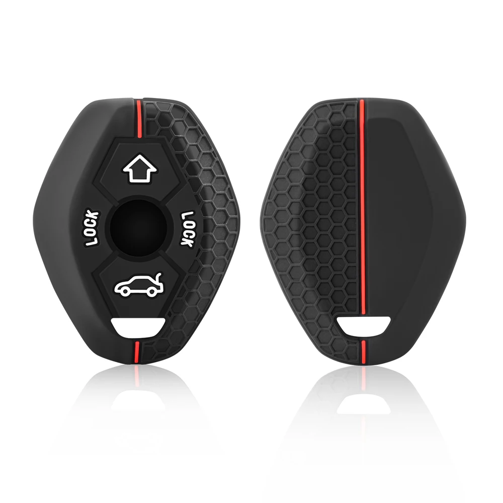 Silicone Key Case Cover 4 Buttons For BMW BMW X5 E53 X3 F83 E46 E39 E38 E60 E63 E61 E64 Series 3 5 7 330i Z3 Z4 E85 E86 M5 325i image 6