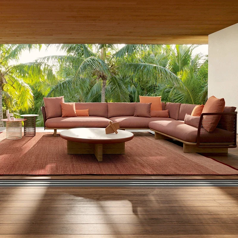 

-Скандинавский современный дизайн, диван из цельного дерева для уличного патио, двора, отелей-высококлассная художественная мебель для гостиной