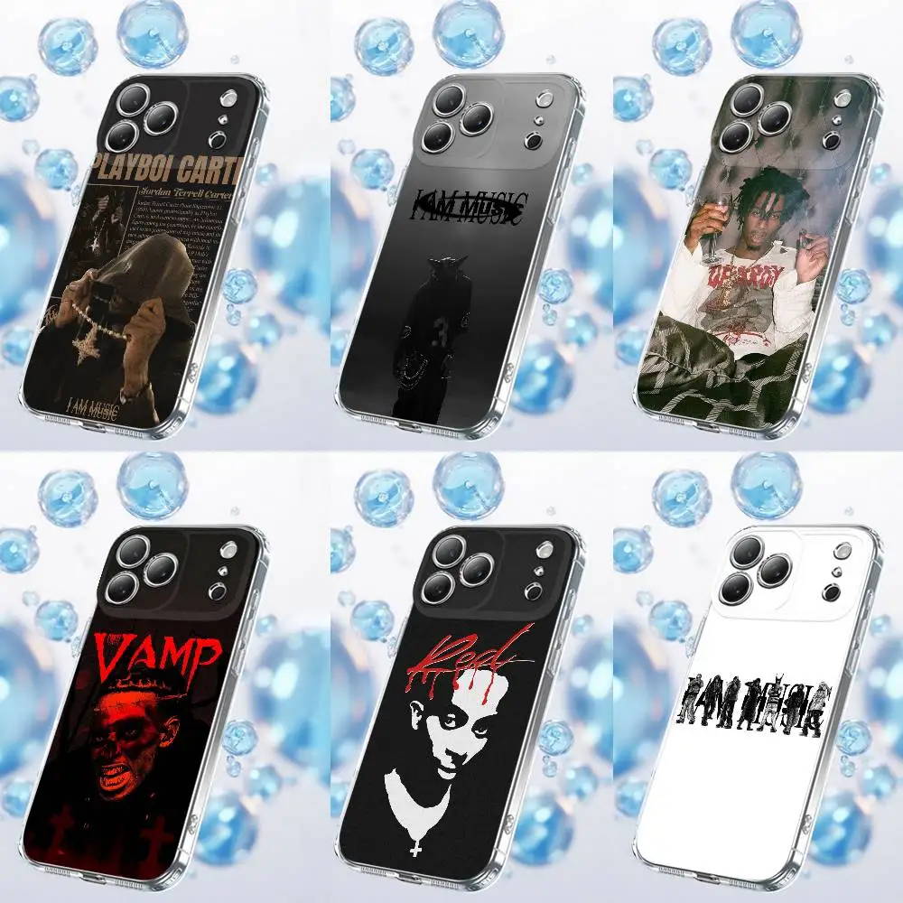 

P-Playboi C-Carti Music Whole Lotta Red Phone Case For iPhone 17,16,15,14,13,12,11,Plus,Pro,Max,Plus,E,Air,Mini Transparent