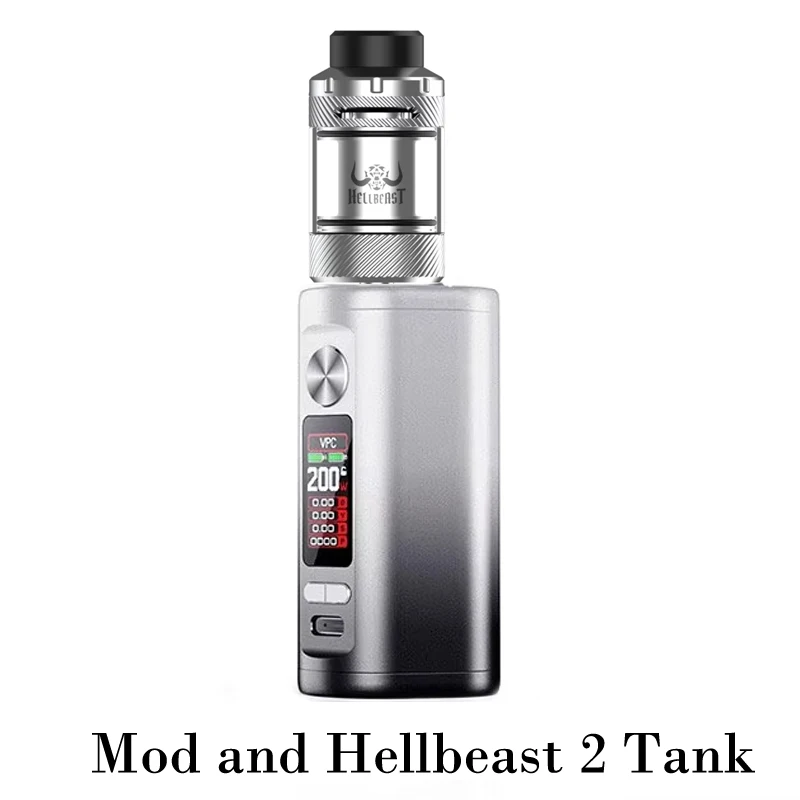 Original Hellvape Hell200 Box Mod 5-200W Output Big Display 510 With TCL Tank/Hellbeast 2 Sub Ohm V3 RTA V4 RTA Tank Atomizer