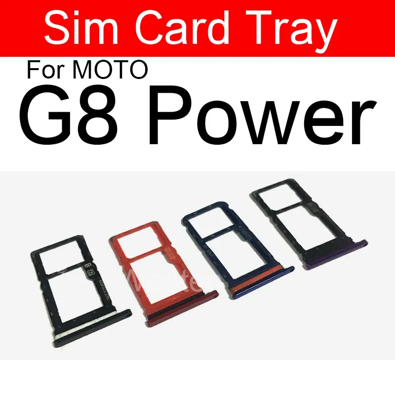 Sim Card Tray Holder For Motorola Moto G8  G8 Power G8 Plus G8 Play G8 Power Lite Sim Reader Card Slot Adapter Repair Parts