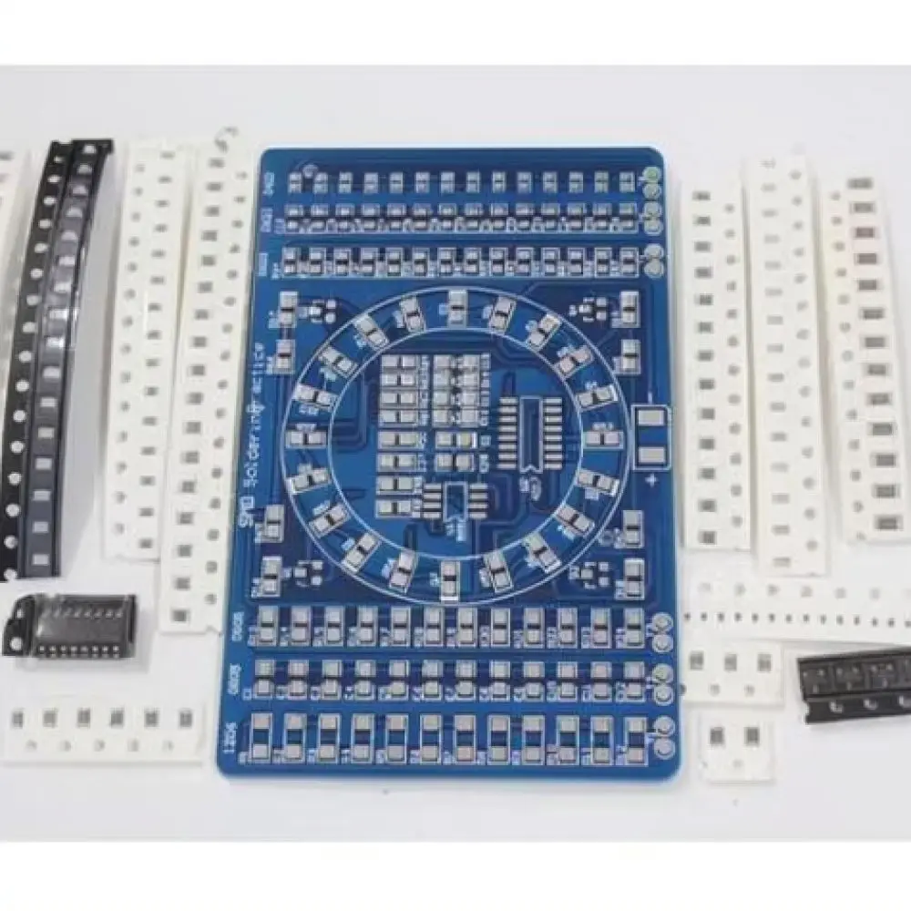 SMD Rotating LED Flashing Light Kit PCB Soldering Practice Board Electronic DIY Training Project Educational Kit Module