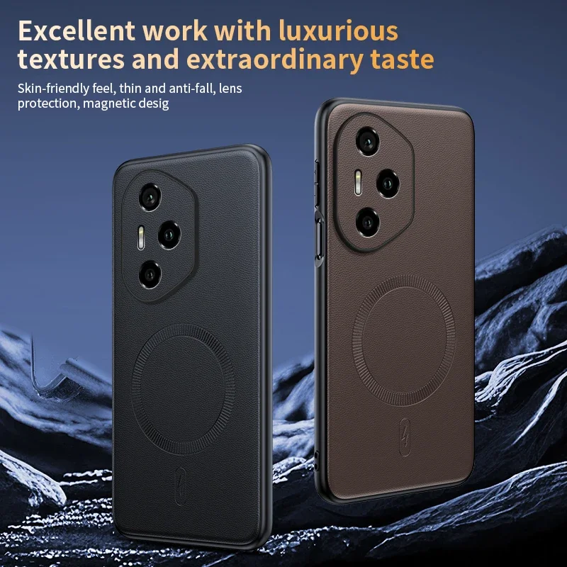 Per Honor 300 Pro Custodia protettiva in pelle magnetica per Honor 300 Pro PC + TPU antiscivolo anti-impronte di alta qualità