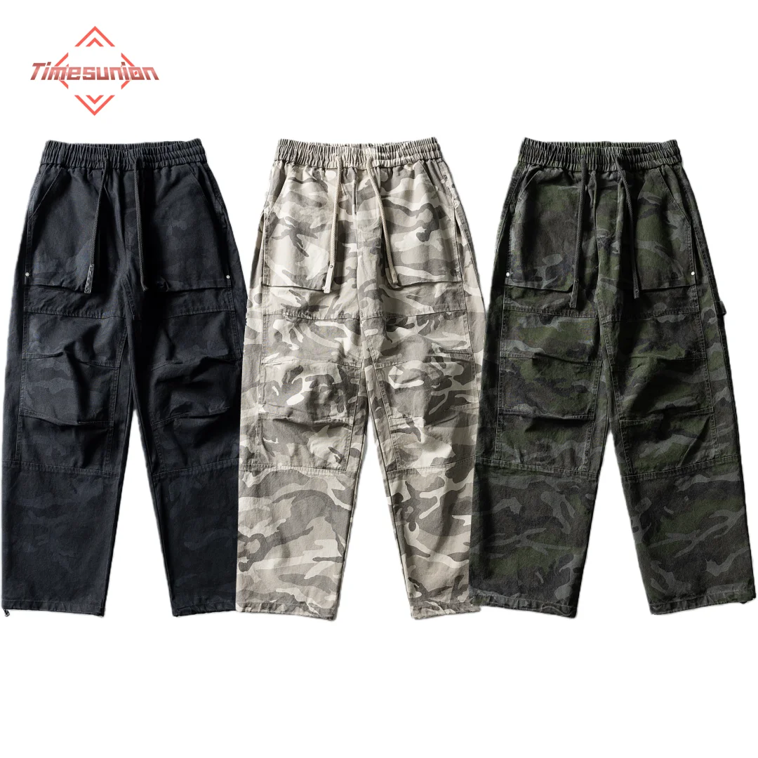 

American Style Camouflage Work Trousers Long Pants Men Women Design Sense Spring New Arrival 2026 Casual Pants