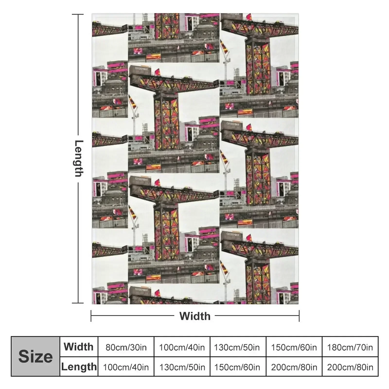 Finnieston Crane, Glasgow Throw Blanket Custom Picnic Decorative Throw Decoratives Plush Cute Plaid Blankets