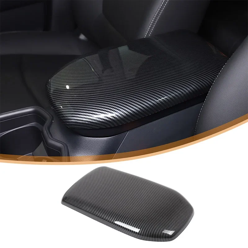 

For Toyota RAV4 XA50 2019-2024 ABS Carbon Fiber Car Center Console Armrest Box Protection Cover Case RAV 4 Accessories