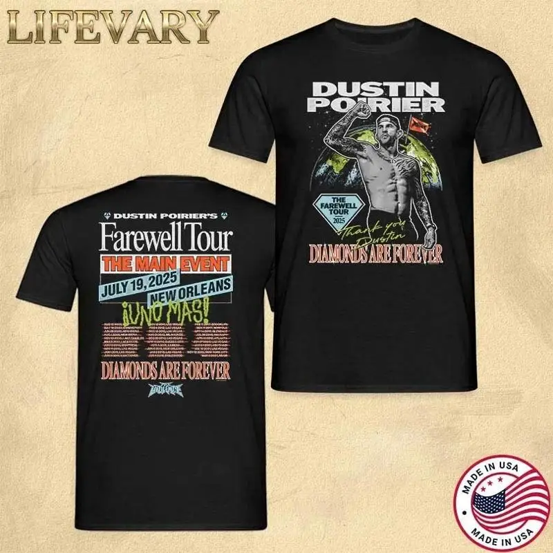 Dustin Poirier Merch The Farewell Tour 2025 camiseta todas las tallas S-4XL