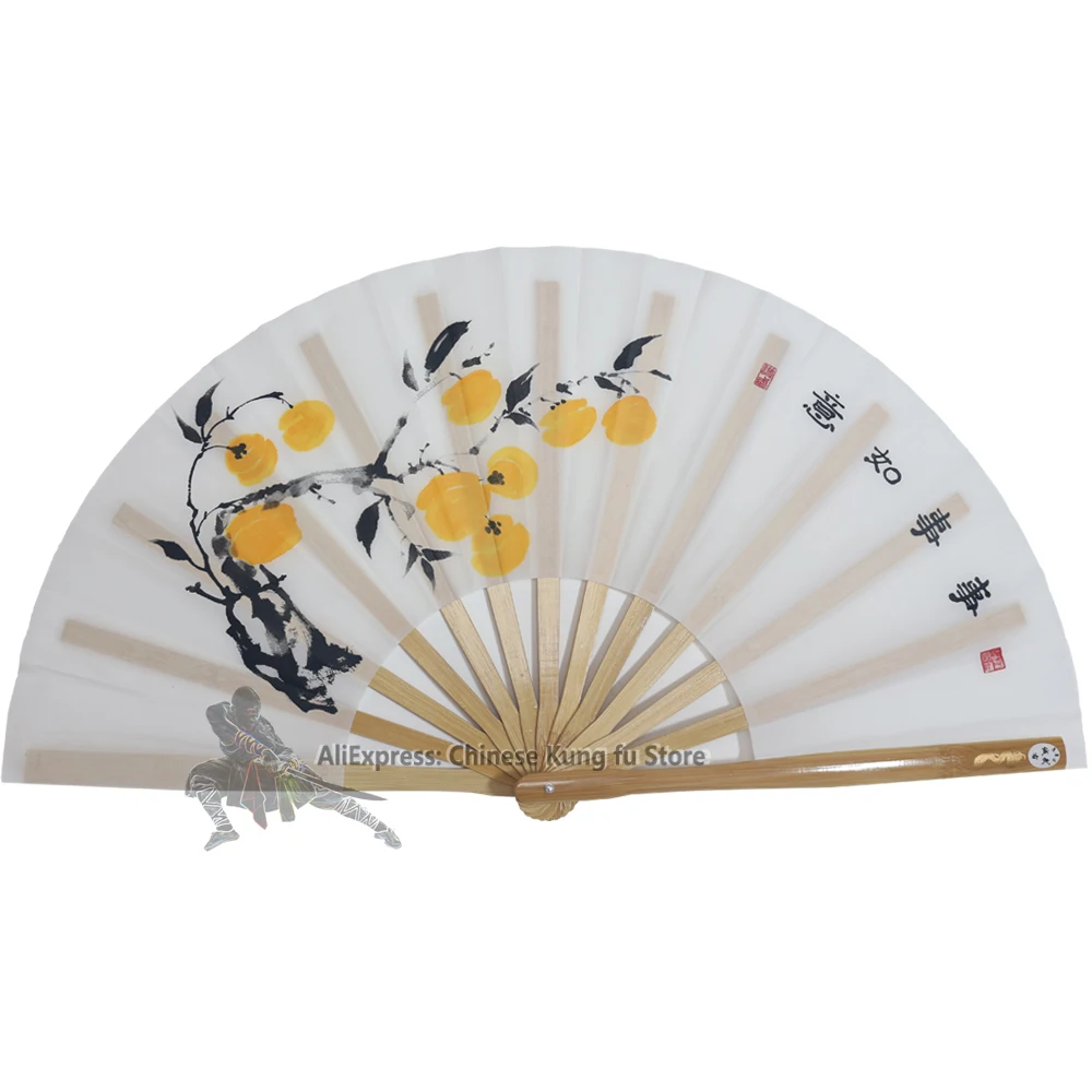 High Quality Bamboo Chinese Kung fu Fan Wushu Martial arts Tai Chi Fans Beautiful