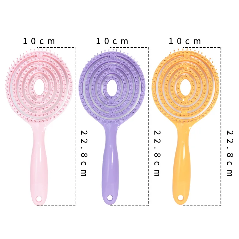 Relaxing Elastic Massage Comb Hollow Out Hair Brush Scalp Massage Combs Hair Styling Detangler Fast Blow Drying Detangling Tool