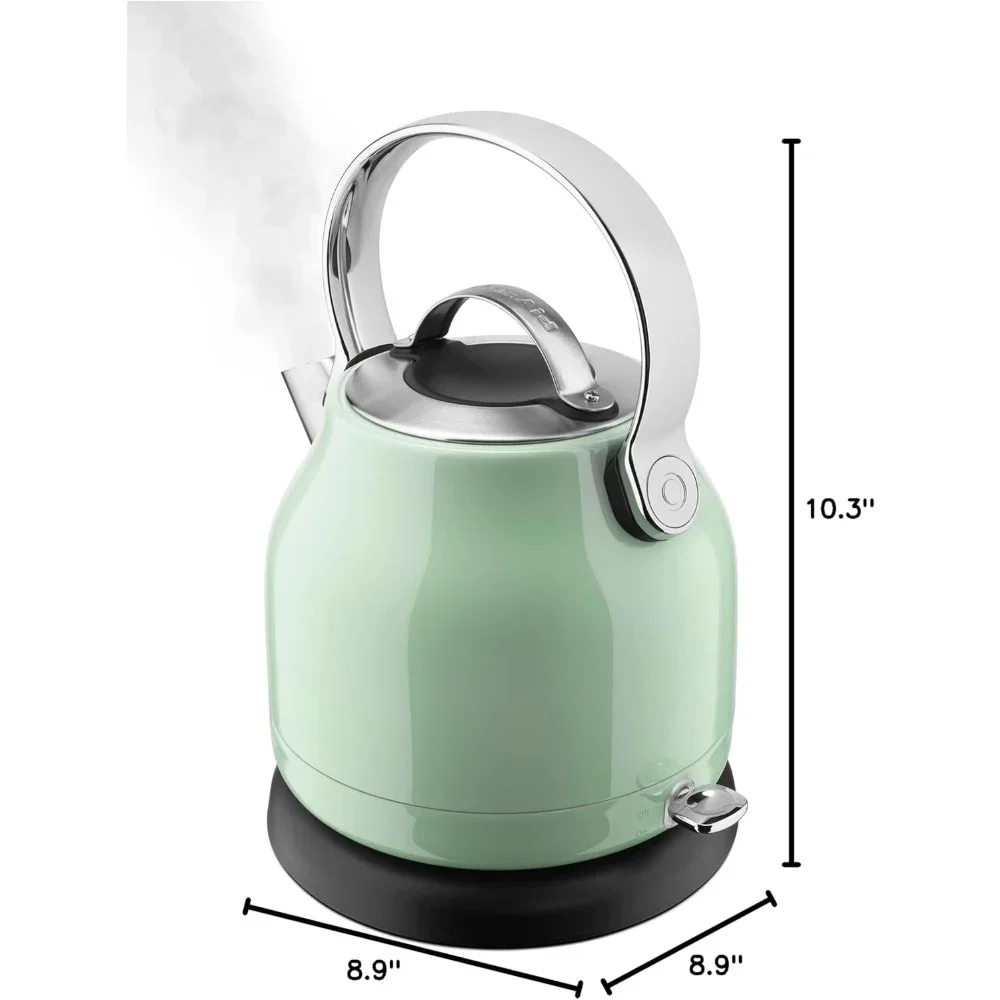 Electric Kettle 1.25 Litre, Removable Base. Single Wall Construction, Smooth & Aluminum Handle with Stainless Steel Body, Kettle